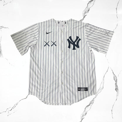 Kaws x Nike MLB Stadium New York Yankees White Blue Jersey