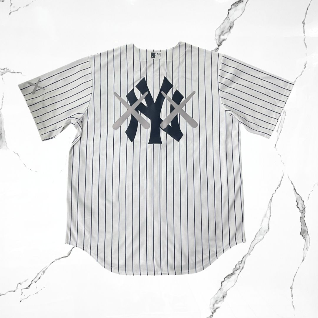 Kaws x Nike MLB Stadium New York Yankees White Blue Jersey
