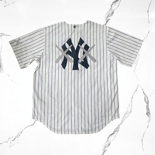 Kaws x Nike MLB Stadium New York Yankees White Blue Jersey - Urban Utility