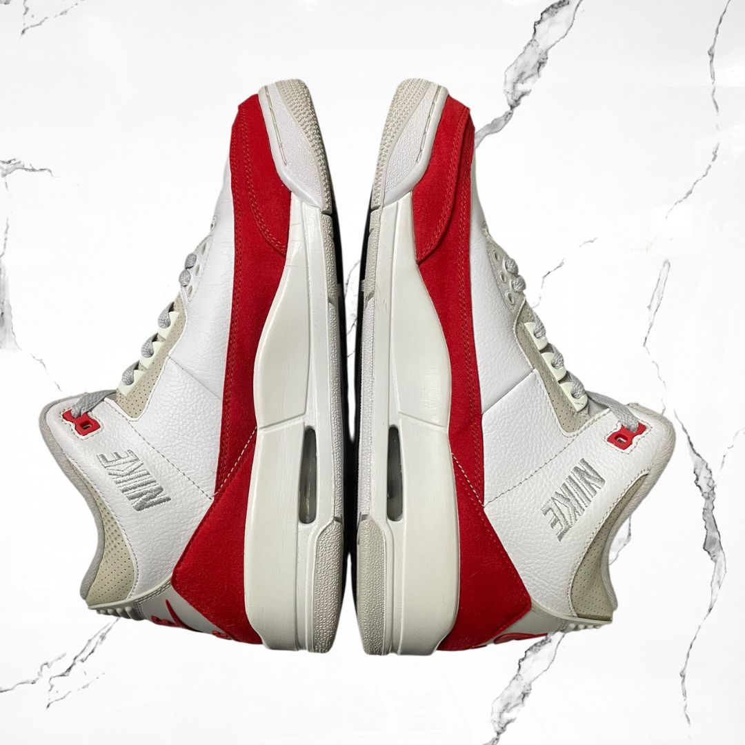 Jordan 3 Retro Tinker White University Red (De Uso)