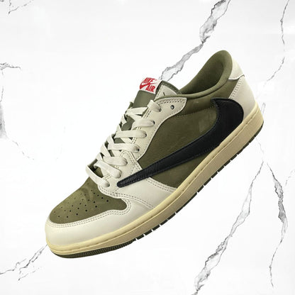Jordan 1 Low OG Travis Scott Medium Olive (De Uso)