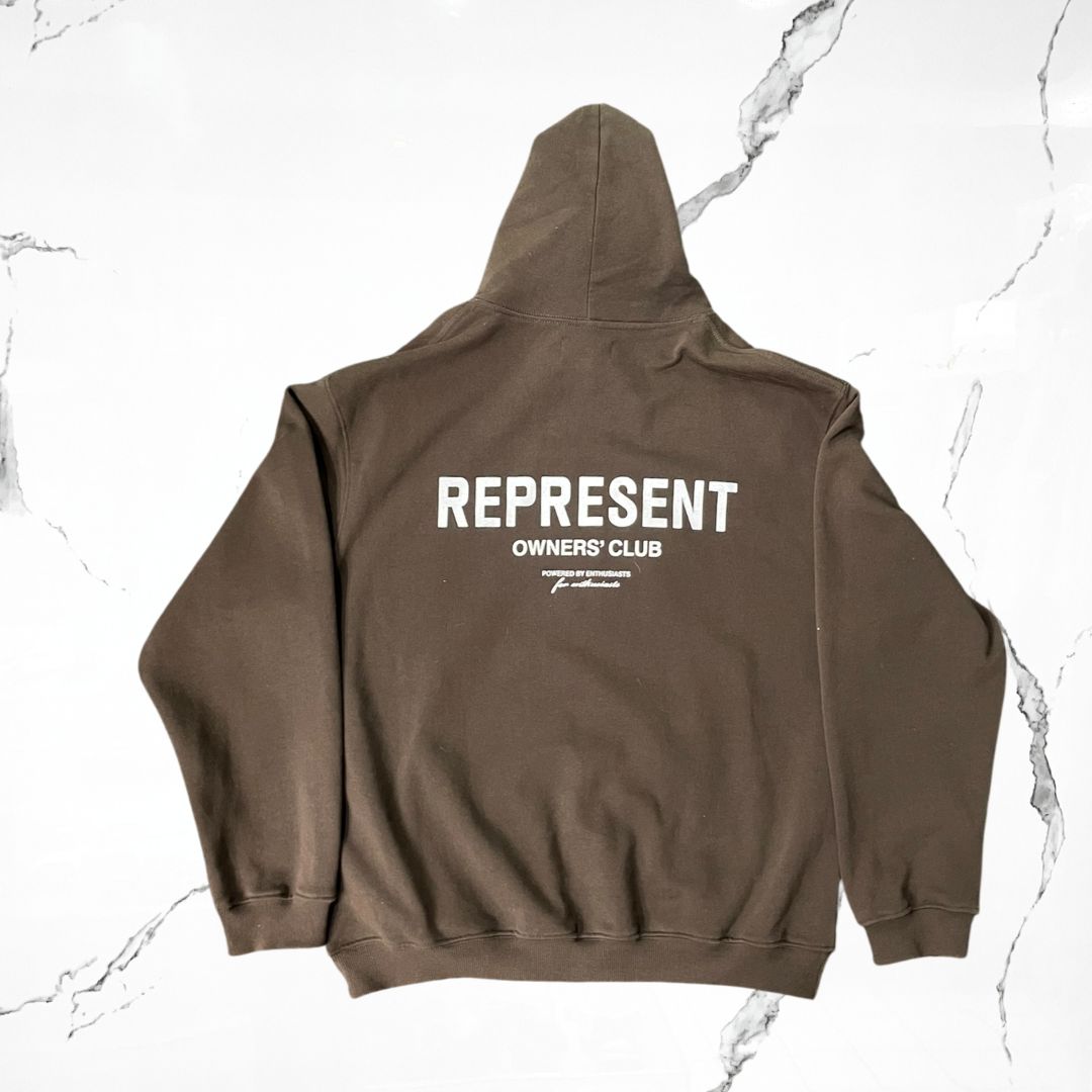 Represent Brown Hoodie (De Uso)