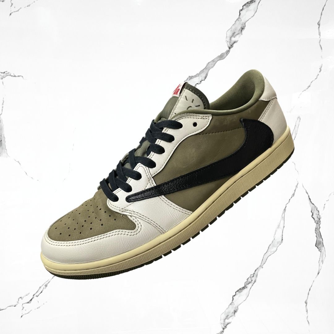 Jordan 1 Low OG Travis Scott Medium Olive (De Uso)