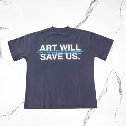 Olympic Worldwide Art Will Save Us Navy Blue T-shirt - Urban Utility