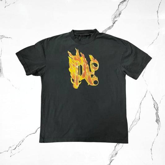 Palm Angels Burning Monogram T-shirt - Urban Utility