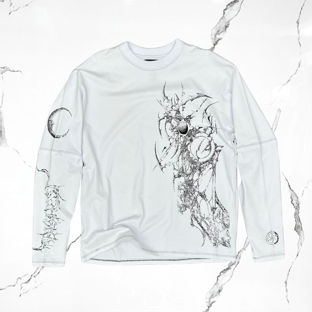 Highest G Fallen Ascension White Long Sleeve - Urban Utility