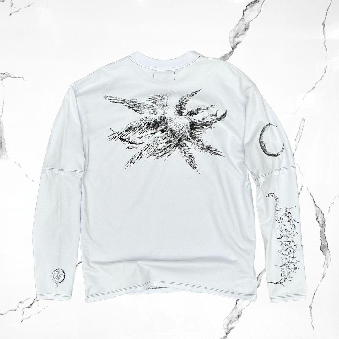 Highest G Fallen Ascension White Long Sleeve - Urban Utility