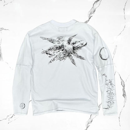 Highest G Fallen Ascension White Long Sleeve - Urban Utility