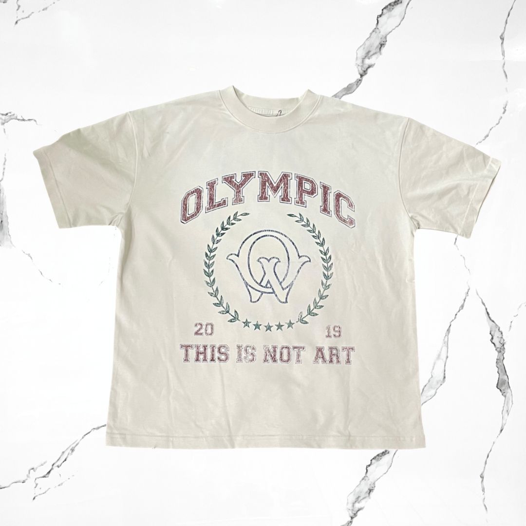 Olympic Worldwide Varsity Beige T-shirt