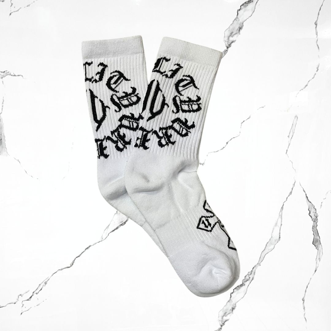 Utility Revolver White Black Calcetas