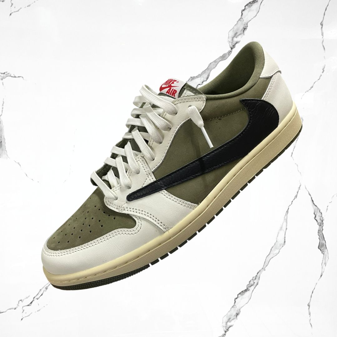 Jordan 1 Low OG Travis Scott Medium Olive (De Uso) - Urban Utility
