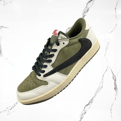 Jordan 1 Low OG Travis Scott Medium Olive (De Uso)