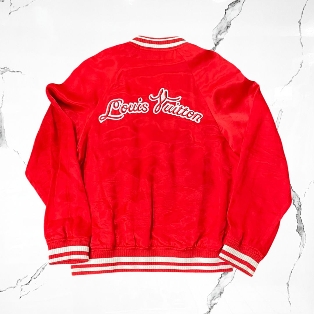 Louis Vuitton Varsity Silk Red Jacket (De Uso) - Urban Utility