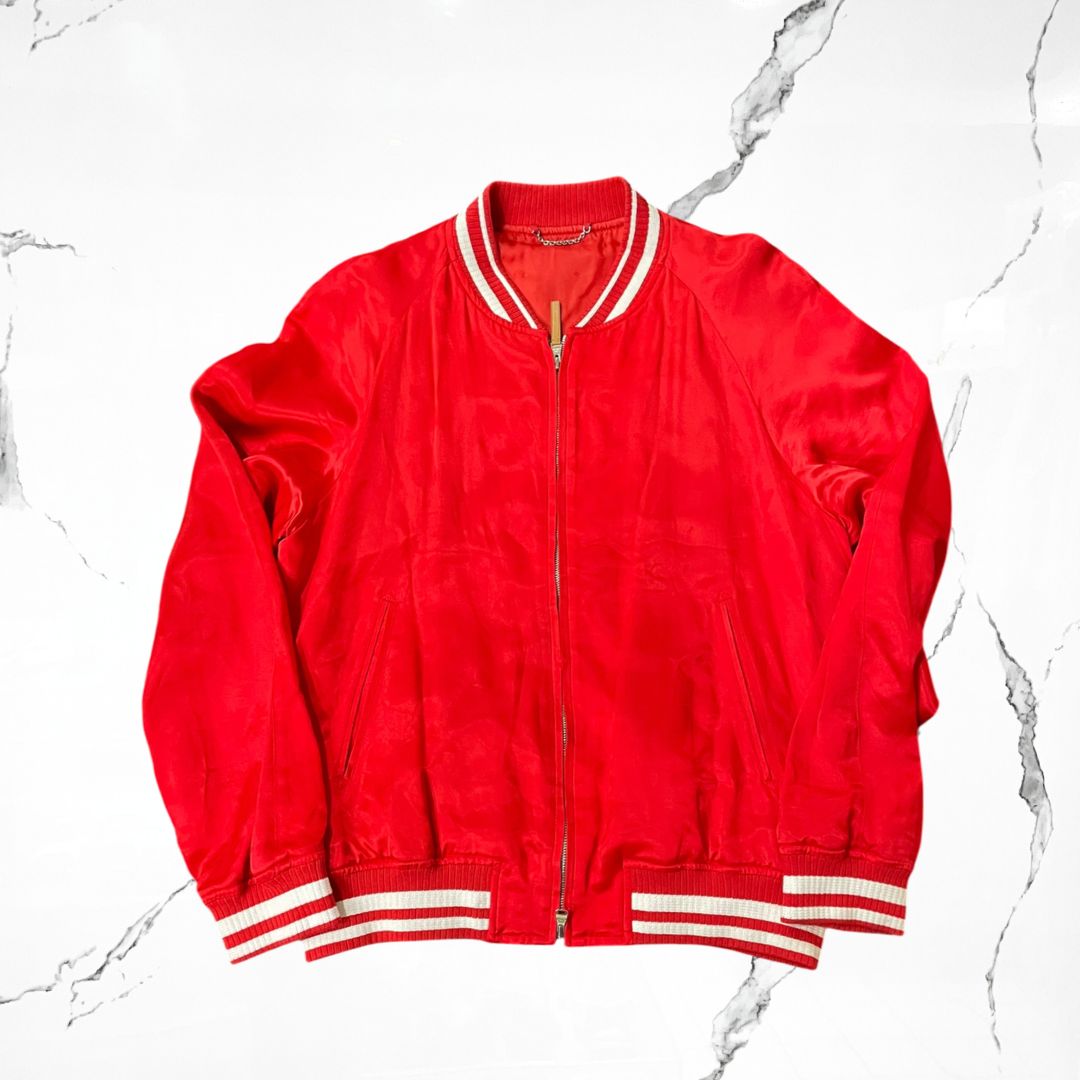 Louis Vuitton Varsity Silk Red Jacket (De Uso) - Urban Utility