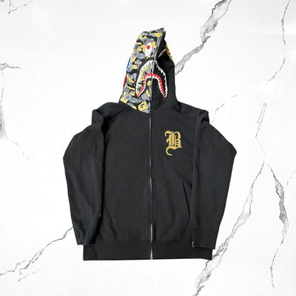 Bape USA Black Zip Hoodie (De Uso) - Urban Utility