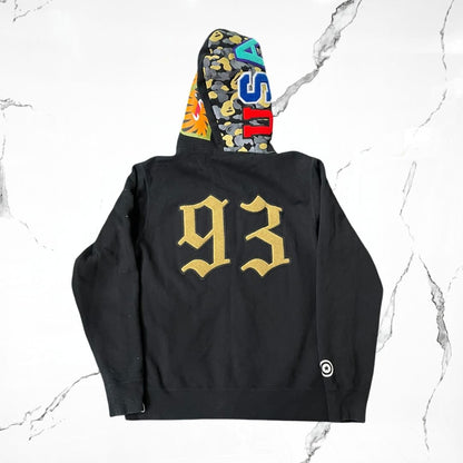 Bape USA Black Zip Hoodie (De Uso) - Urban Utility