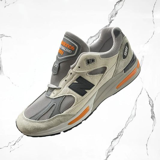New Balance 991v2 MiUK Pelican Grey Orange - Urban Utility