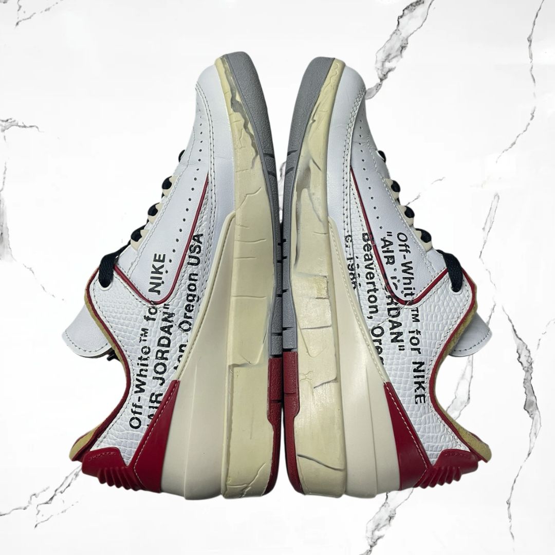 Jordan 2 Low Off-White White Red (De Uso) - Urban Utility
