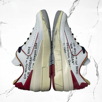 Jordan 2 Low Off-White White Red (De Uso) - Urban Utility