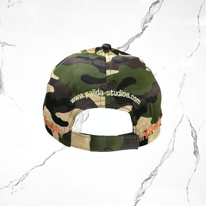 Palida Dad Hat Parche Orange Camo Beige Cap
