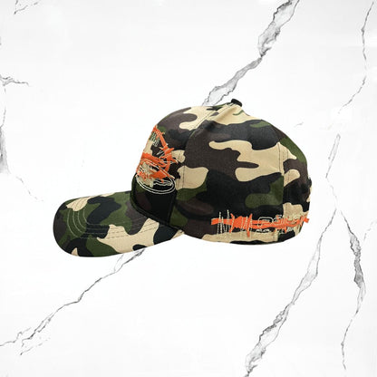 Palida Dad Hat Parche Orange Camo Beige Cap