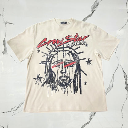 CrowStar Jesus Piece Tee Cream T-shirt - Urban Utility