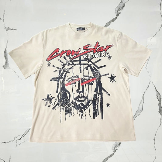 CrowStar Jesus Piece Tee Cream T-shirt - Urban Utility
