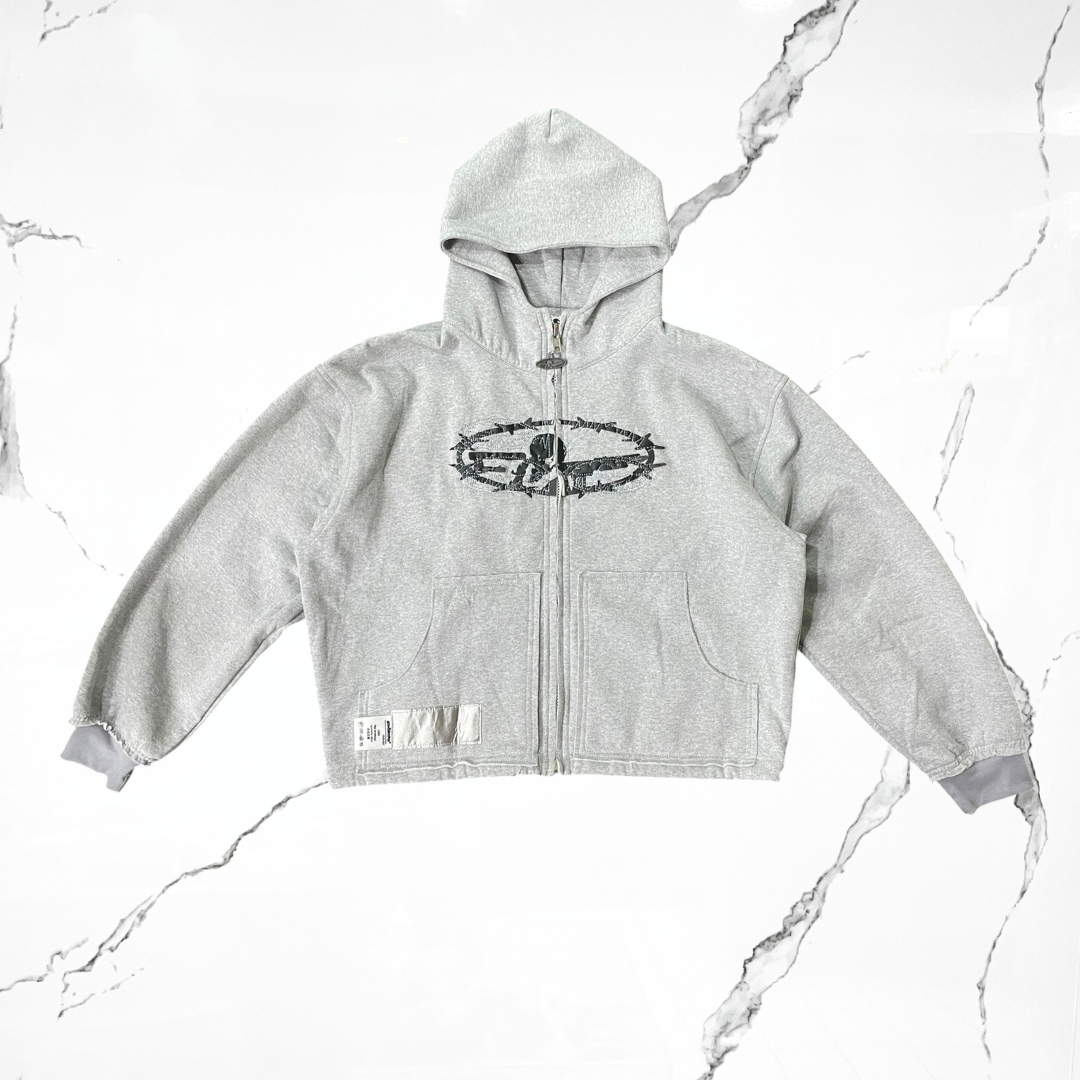 Palida Parche Grey Zip Up Hoodie