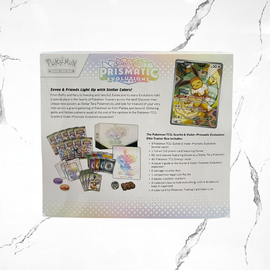 Pokémon Trading Card Game The Pokémon TCG Scarlet & Violet Prismatic Evolutions Elite Trainer Box. - Urban Utility
