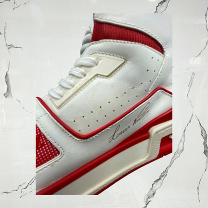 Louis Vuitton Trainer Mid White Red (De Uso) - Urban Utility