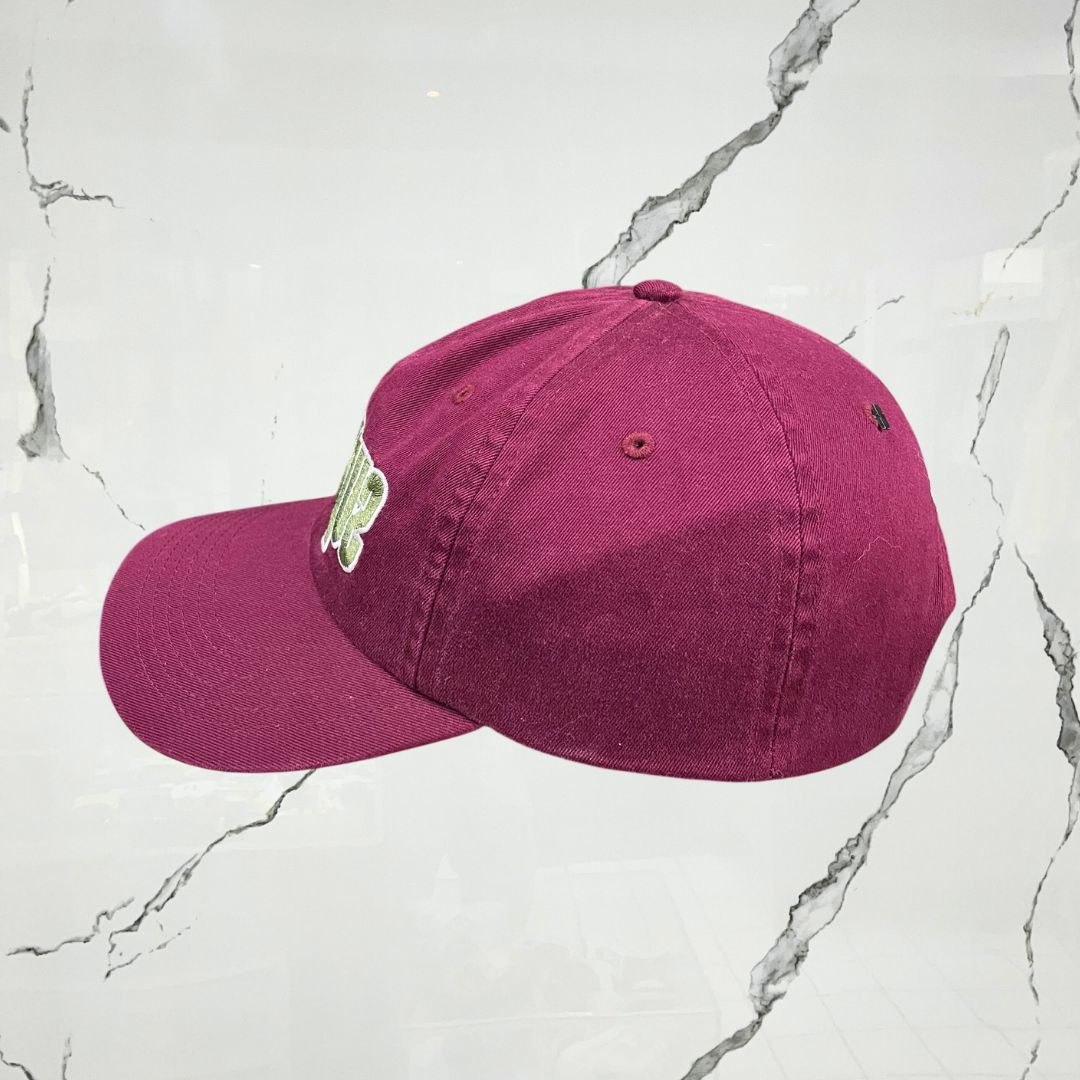 Supreme Reverse Logo 6 Panel Burgundy Cap - Urban Utility