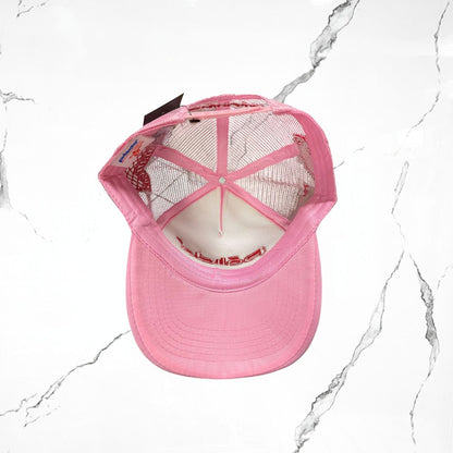Pálida Trucker Hat Box Logo Pink Red Cap