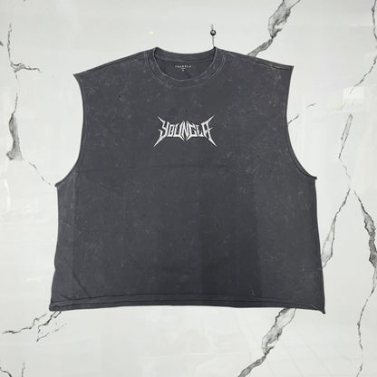 YoungLA Essential Cut - Offs Grey Wash Tank Top - Urban Utility