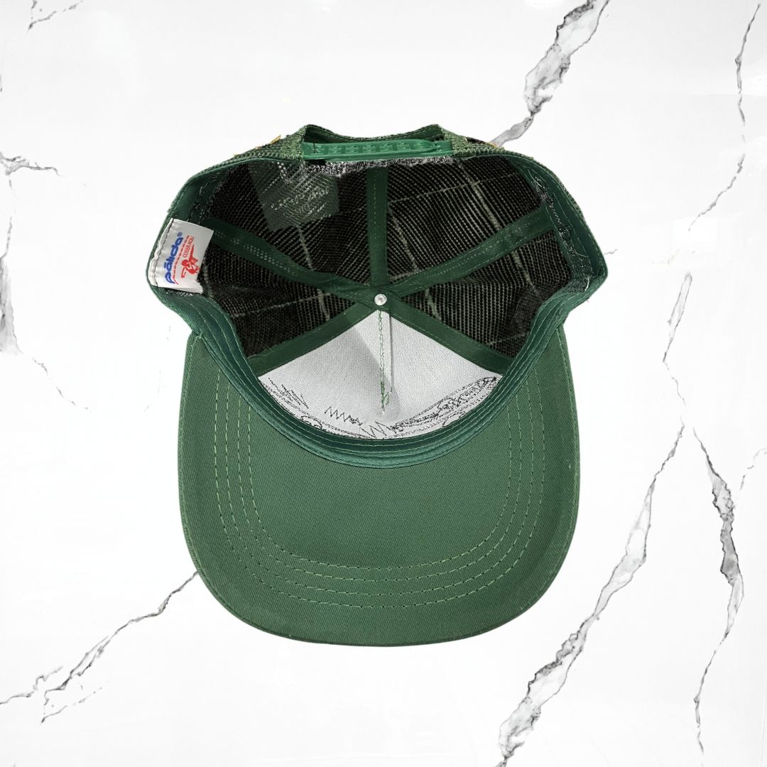 Palida Trucker Hat Parche Beige Verde Bandera Cap