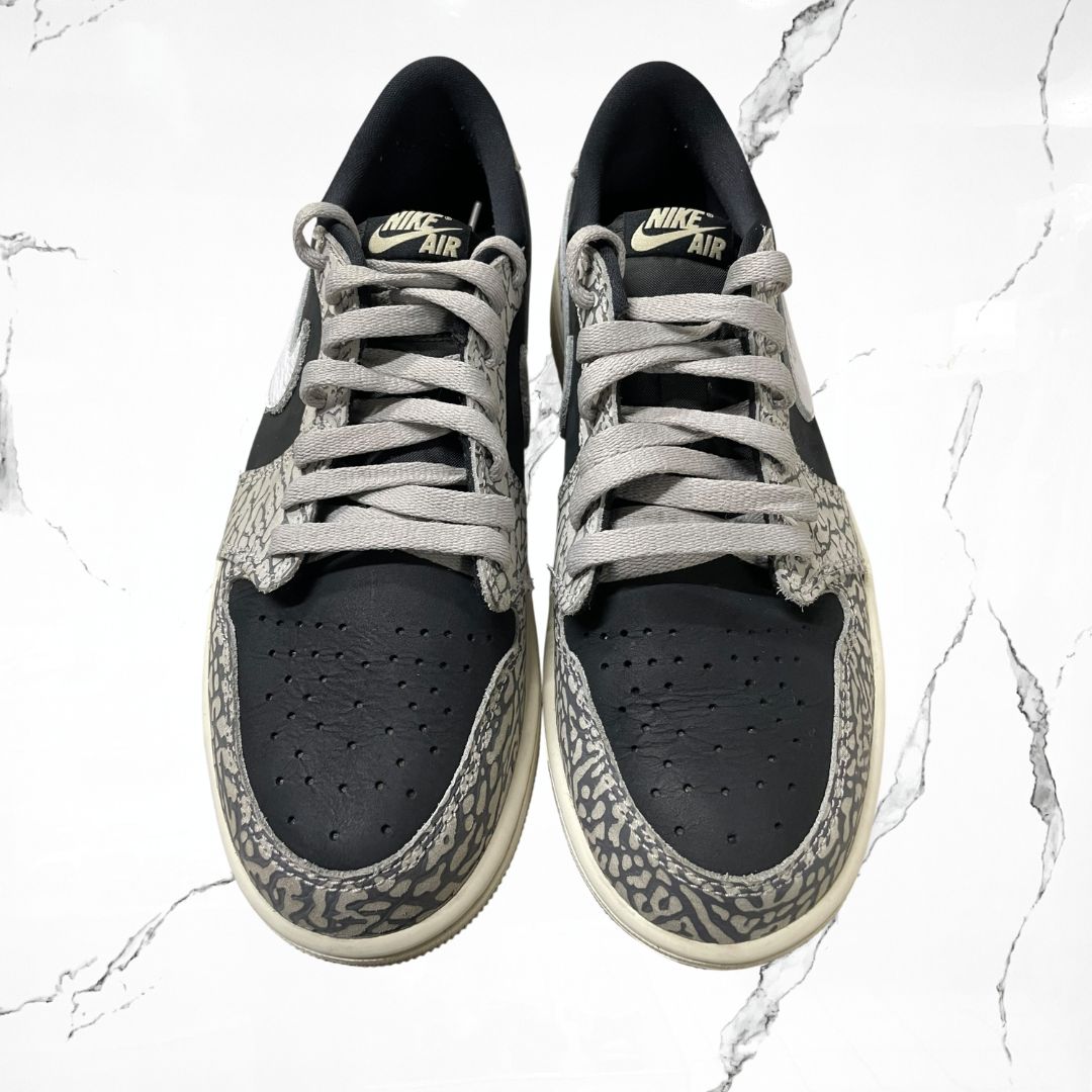 Jordan 1 Retro Low OG Black Cement (De Uso)