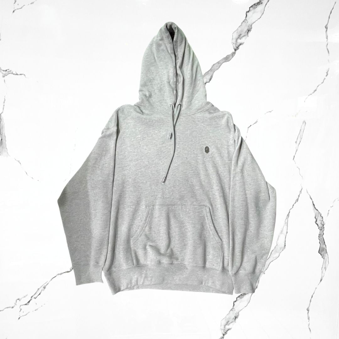 BAPE One Point Relaxed Gray Pullover Hoodie