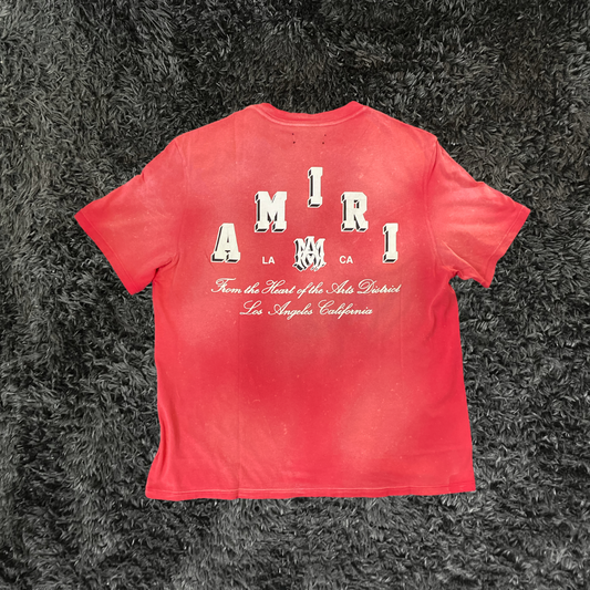 Amiri Vintage Collegiate Red T-shirt