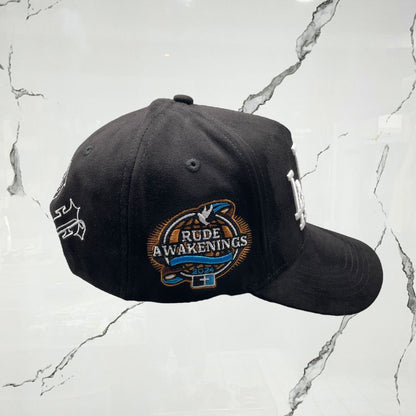 Rude Awakenings LALALA Black Gamuza Cap