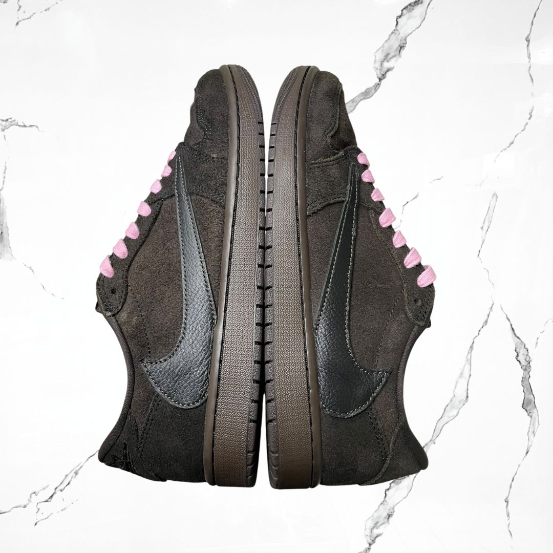 Jordan 1 Low OG Travis Scott Velvet Brown (De Uso)
