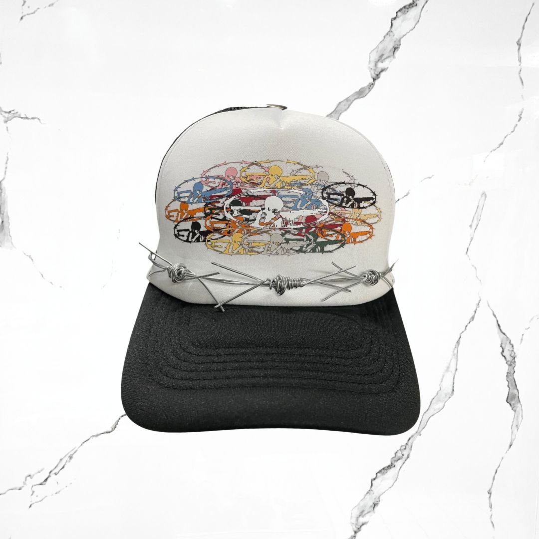 Palida Trucker Hat Parches Colors White Black Cap - Urban Utility