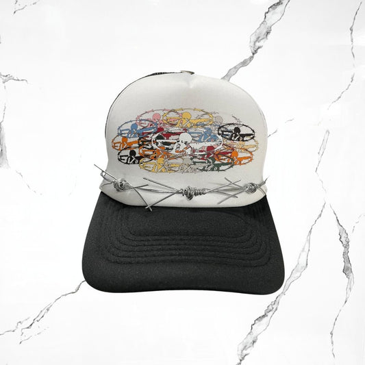 Palida Trucker Hat Parches Colors White Black Cap - Urban Utility