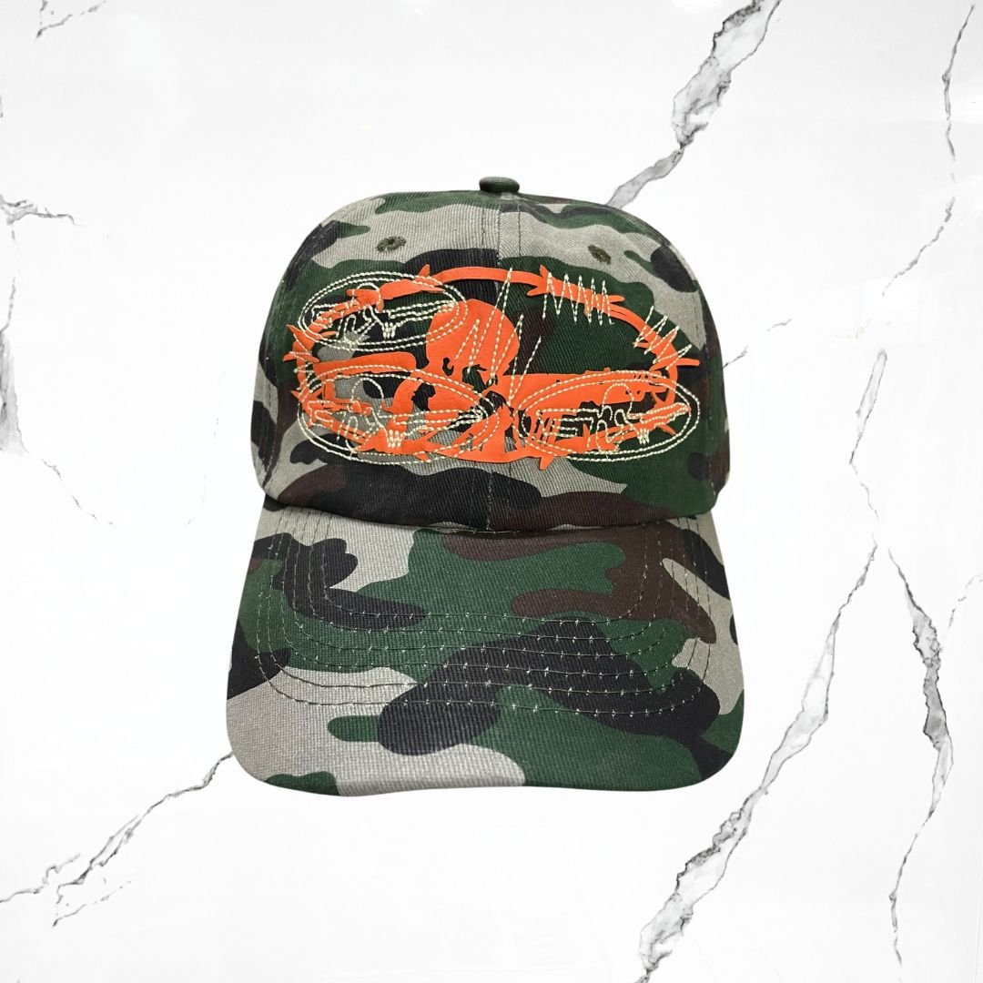 Palida Dad Hat Parche Orange Camo Grey Cap - Urban Utility
