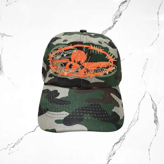 Palida Dad Hat Parche Orange Camo Grey Cap - Urban Utility
