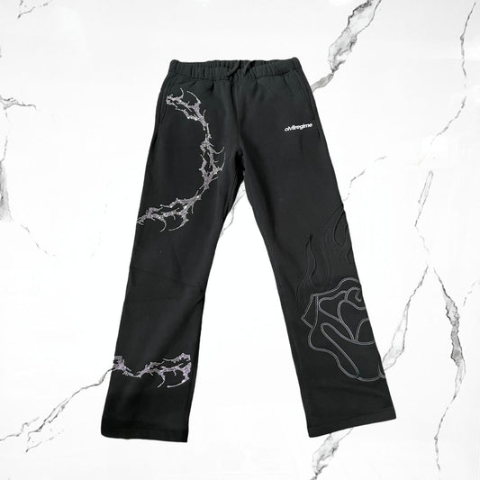 Civilregime Glitter Black Pants - Urban Utility
