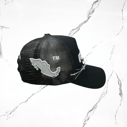 Palida Trucker Hat Box Logo Black Grey Cap