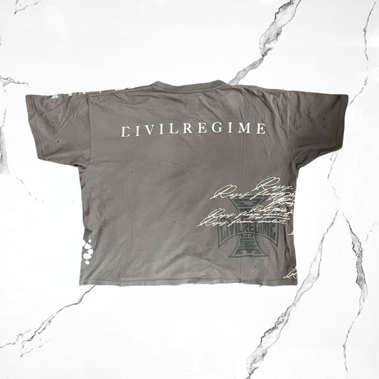 Civilregime Grey Boxy Fit T-Shirt - Urban Utility