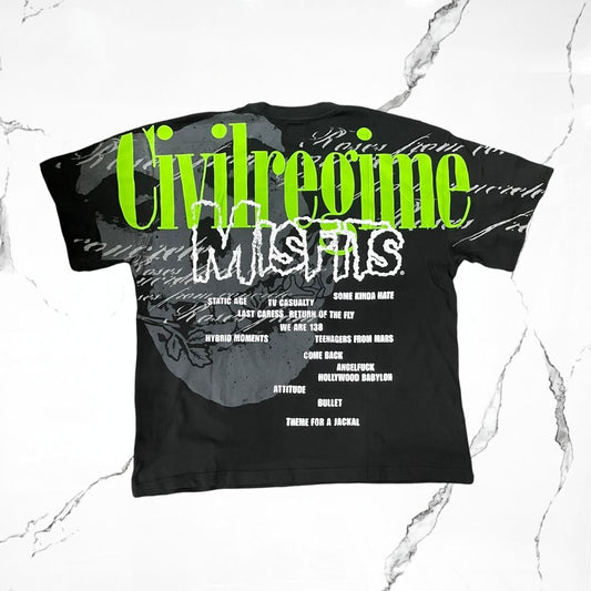 Civilregime x Mistfits Skel Black Green T-Shirt - Urban Utility