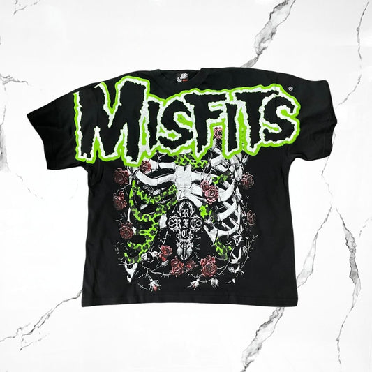 Civilregime x Mistfits Skel Black Green T-Shirt - Urban Utility