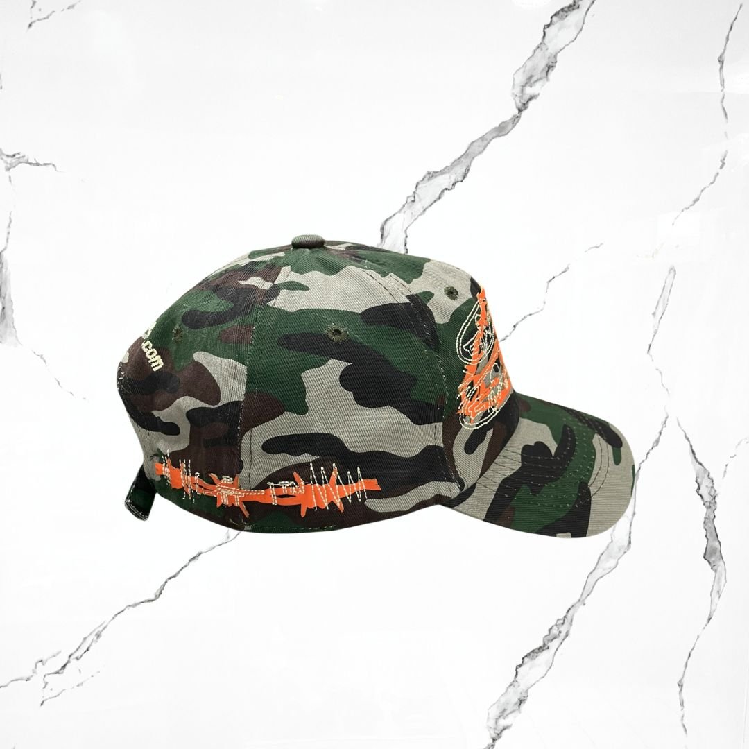 Palida Dad Hat Parche Orange Camo Grey Cap - Urban Utility