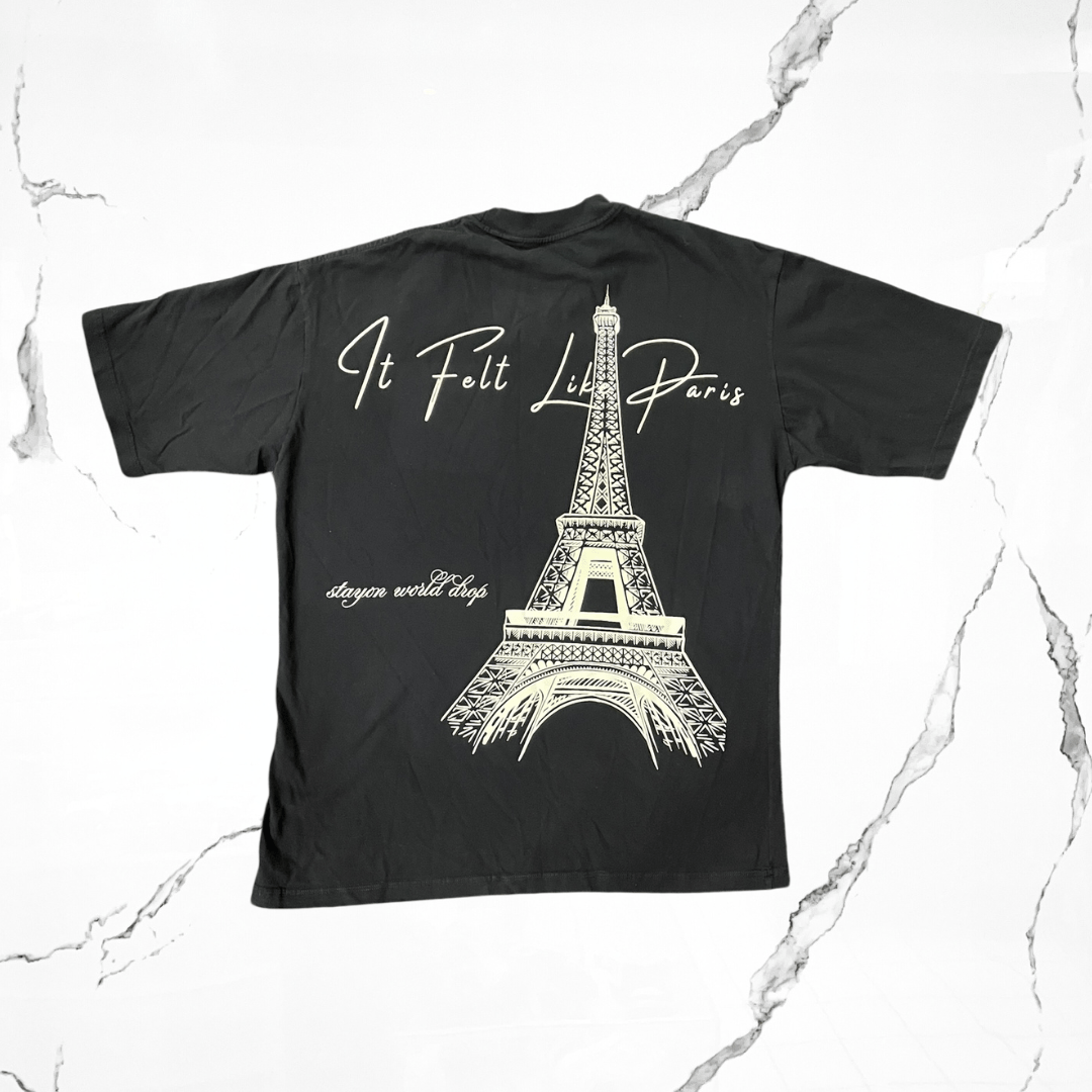 Stay On It Felt Like Paris Black T-shirt - Urban Utility